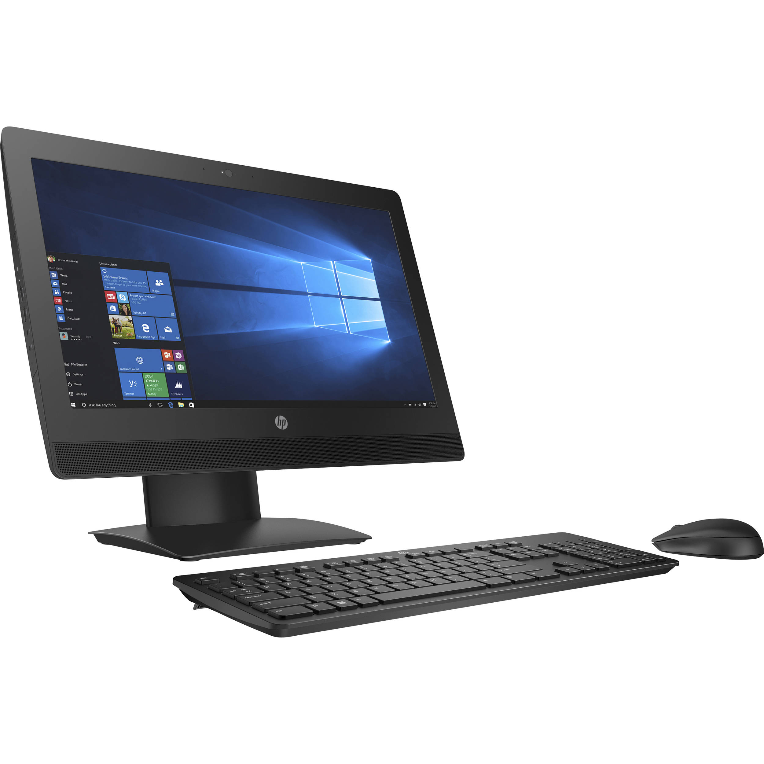 آل این وان لمسی اچ پیRAM8 SSD256 All in One HP Pro One 400 G3 i5 با موس و کیبورد